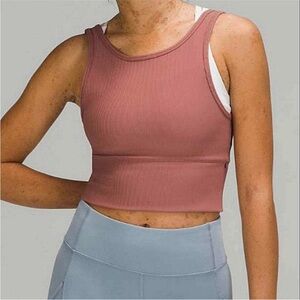 Lululemon Power Pivot Tank Ribbed Spiced Chai Women’s size 6